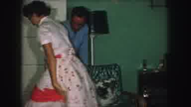 Kansas City Missouri (1959): Young Couple Shows Off Their Christmas Tree Together