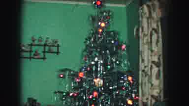 Kansas City Missouri (1959): Family And Friends Visiting By A Christmas Tree In