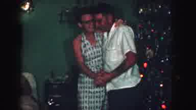 Kansas City Missouri (1959): Couple Dancing Christmas Tree Drinking Light Living