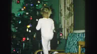 Kansas City Missouri-1959: Little Girl Excited To Trim The Tree At Christmas