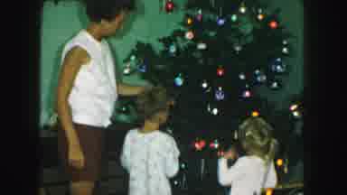 Kansas City Missouri (1959): Women And Two Young Children Decorating A Christmas