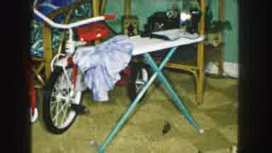 Kansas City Missouri (1959): Ironing Board Tricycle In Front Of Stand And Chair