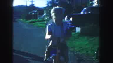 Kansas City Missouri (1959): Two Young Children Play Dress Up As Cowboys And Play