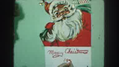 Kansas City Missouri (1959): Woman Writing Merry Christmas 1959 On A Sign With A