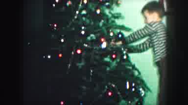 Kansas City Missouri (1959): Young Man Putting All The Ornaments On The Huge