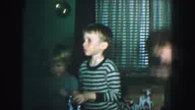 Kansas City Missouri (1959): American Dad And Two Children Decorating Christmas