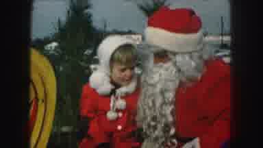 Kansas City Missouri (1959): Little Boy Sitting On The Lap Of Santa Clause