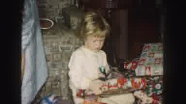 Kansas City Missouri (1959): Mother And Child Opening Christmas Presents