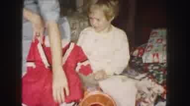 Kansas City Missouri (1959): Mother Open Gift For Daughter At Christmas