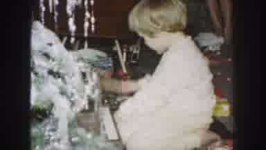 Kansas City Missouri (1959): Two Child Playing New Toy Tractor Christmas Christmas