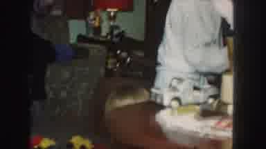 Kansas City Missouri-1959: Two Young Boys Play With Their Toys Together