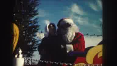 Kansas City Missouri-1959: Vintage Film Of Santa Claus Sitting In His Sleigh