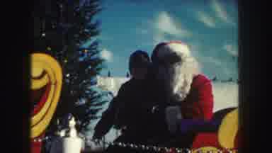 Kansas City Missouri (1959): Child Having Picture Taken With Santa Claus In A