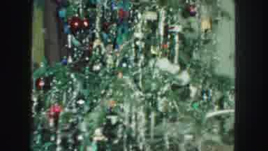 Kansas City Missouri (1959): Christmas Tree Fully Decorated With Balls And Tinsel