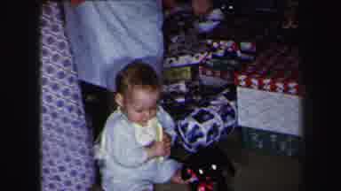 Lynbrook New York (1975): A Family Gathered At Christmas Time Near Presents