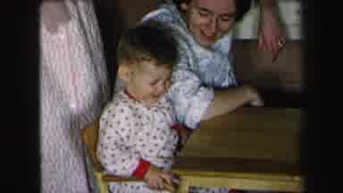 Lynbrook New York (1975): A Mom Interacting With Twin Baby Boys Both Laughing