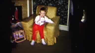 Lynbrook New York (1975): Two Toddlers Playing In A Living Room While Throwing