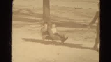 Lincoln Nebraska USA (1975): Kids Being Pulled In A Sled Through A Snowy Field