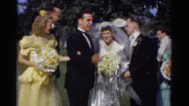 Bridgeport Connecticut-1975: Wedding Party With Bride And Groom