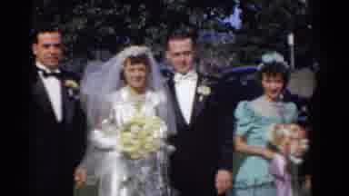 Bridgeport Connecticut (1975): Old Wedding Picture With Well Dressed People And