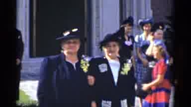 Bridgeport Connecticut (1975): People Standing Outside After A Church Or Special