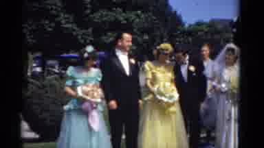 Bridgeport Connecticut (1975): People Attending A Wedding Dressed In Pretty
