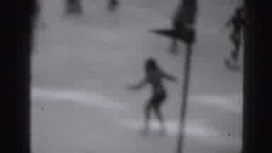 Harrisburg Pennsylvania USA (1975): Woman Stands Out On The Ice Skating Rink