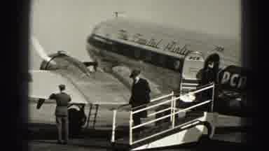 Harrisburg Pennsylvania USA (1975): Men Departing A Plane