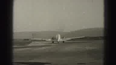 Harrisburg Pennsylvania USA (1975): Plane Takeoff Runway Airport Black White Old