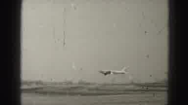 Harrisburg Pennsylvania USA (1975): A Large Plane Flying At A Very Low Altitude