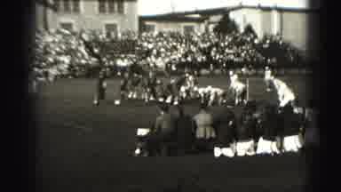 Harrisburg Pennsylvania USA (1975): Black And White Footage Of Old Football Game