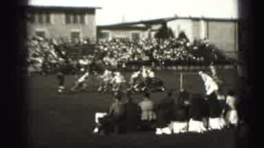 Harrisburg Pennsylvania USA (1975): An Old Black And White View Of A Football Game