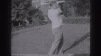 Harrisburg Pennsylvania USA (1975): Man Golf Ball House Grass Pants Shirt Club