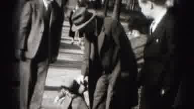 Harrisburg Pennsylvania USA (1975): Parents Take A Little Kid For A Walk Down A