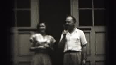 Harrisburg Pennsylvania USA (1975): Man And Woman Speaking Into Microphone