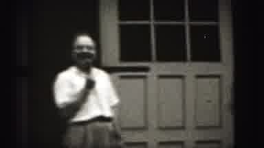 Harrisburg Pennsylvania USA (1975): Happy Man Talks Into A Microphone And
