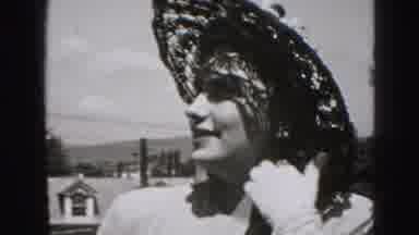 Harrisburg Pennsylvania USA (1975): Pretty Woman Wearing A Lace Style Sun Hat On A