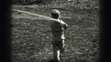 Harrisburg Pennsylvania USA (1975): The Boy Is Playing With Rope It Is Very Risk