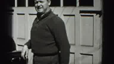 Harrisburg Pennsylvania USA (1975): Man Finishing Hand Waxing Classic Car