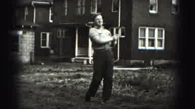 Harrisburg Pennsylvania USA (1975): Man In Old Video Shows Of Golf Technique With
