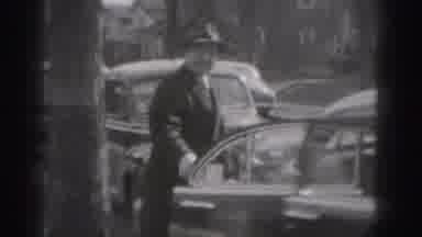 Harrisburg Pennsylvania USA-1975: A Lady Gets Out Of A Man's Car After A