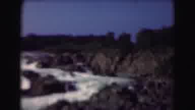 Washington DC (1975): View Of Waterfalls And White Seafoam On A Clear Sunny Day
