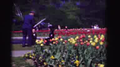 Washington DC (1975): People At Picnic In A Beautiful Park With Amazing Flowers