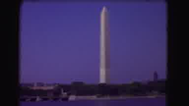 Washington DC (1975): Obelisk Stands Tall Above A Quiet Pier