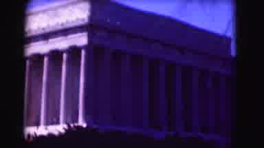 Washington DC-1975: A Coloured Video Of The Lincoln Memorial With High Columns