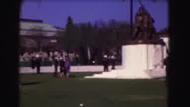 Washington DC-1975: Iwo Jima Memorial With 'Uncommon Valor Was A Common Virtue' Inscription
