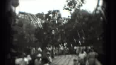 Washington DC (1975): Rollercoaster Running At An Amusement Park Full Of People