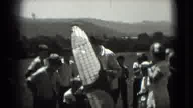 Washington DC (1975): Outdoor Black And White Short Clip Of A Man Carrying Objects