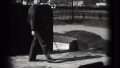Washington DC (1975): Policeman In Uniform Playing Mini Golf And Waves At The