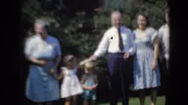 Middletown Pennsylvania (1975): Family Standing Together And Holding Hands While